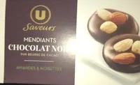 Mendiants au chocolat noir amandes et noisettes Saveurs