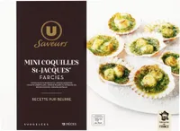 Mini coquilles St Jacques farcies beurre ail & persil , x12 ,150g