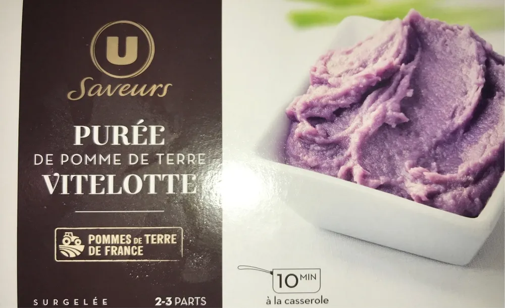 Puree de pommes de terre vitelotte