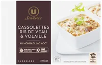 Cassolettes de ris de veau et volaille au Monbazillac AOC , 2x110g