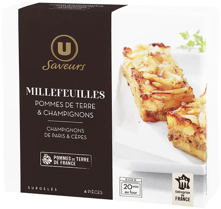 Millefeuilles pomme de terre et champignons