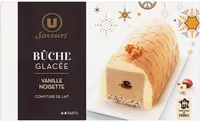 Bûche glacée saveur vanille, noisette, confiture de lait