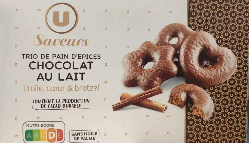 Trio de pain d'épices au chocolat au lait Saveurs