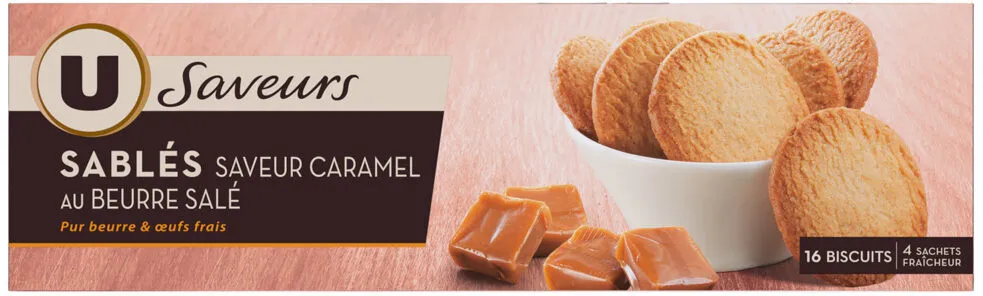 Biscuits Sablés saveur caramel au beurre salé étui 120g