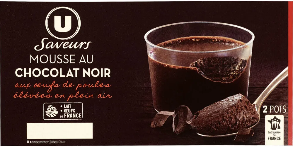 Mousse aux oeufs au chocolat noir 2x90g