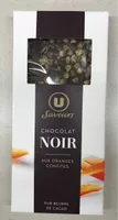 Tablette de chocolat noir aux oranges confites