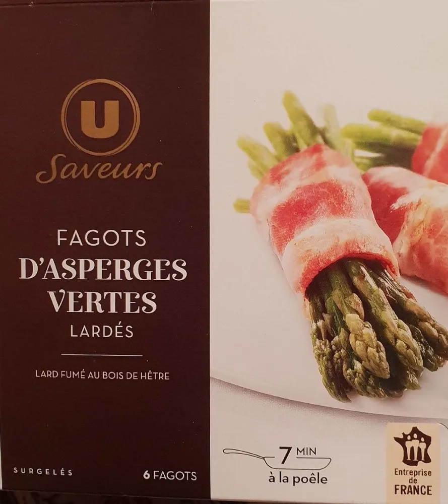 Fagots d'asperges vertes enrobés de lard