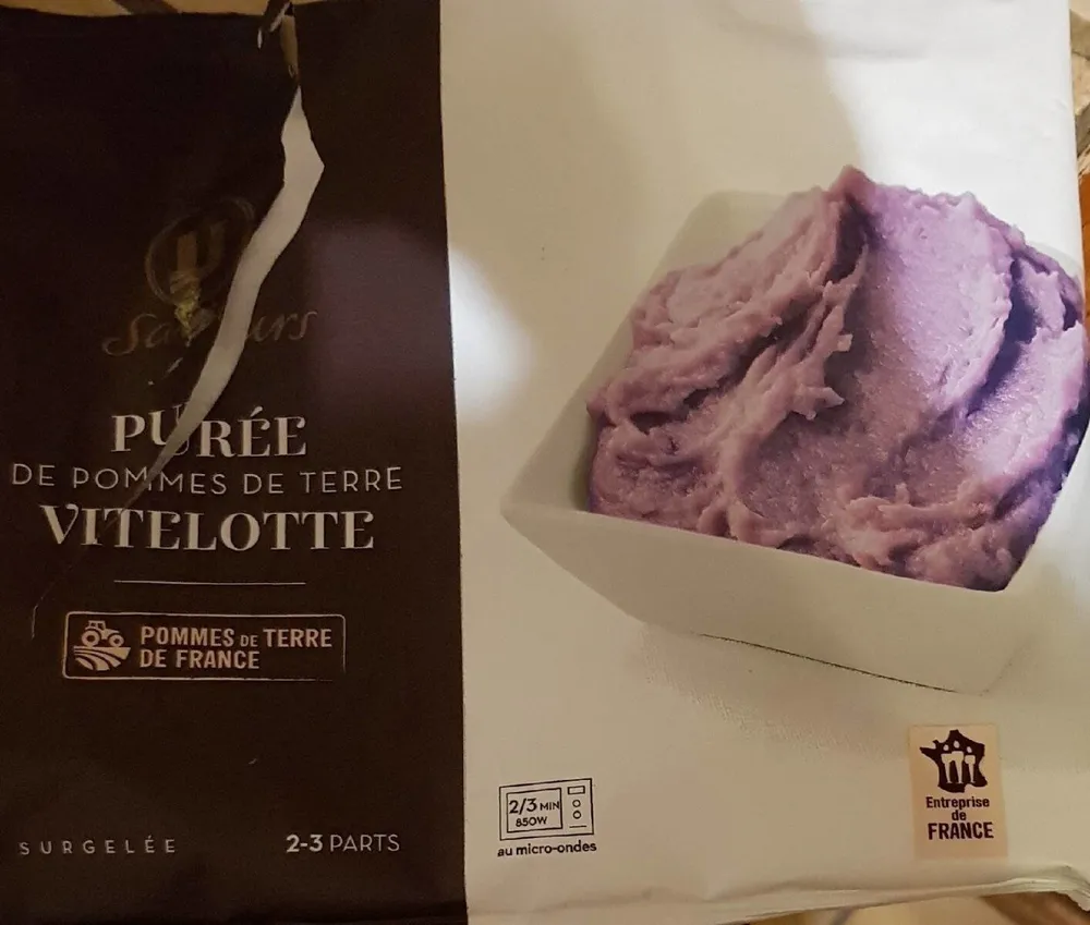 Purée de pommes de terre vitelotte Saveurs