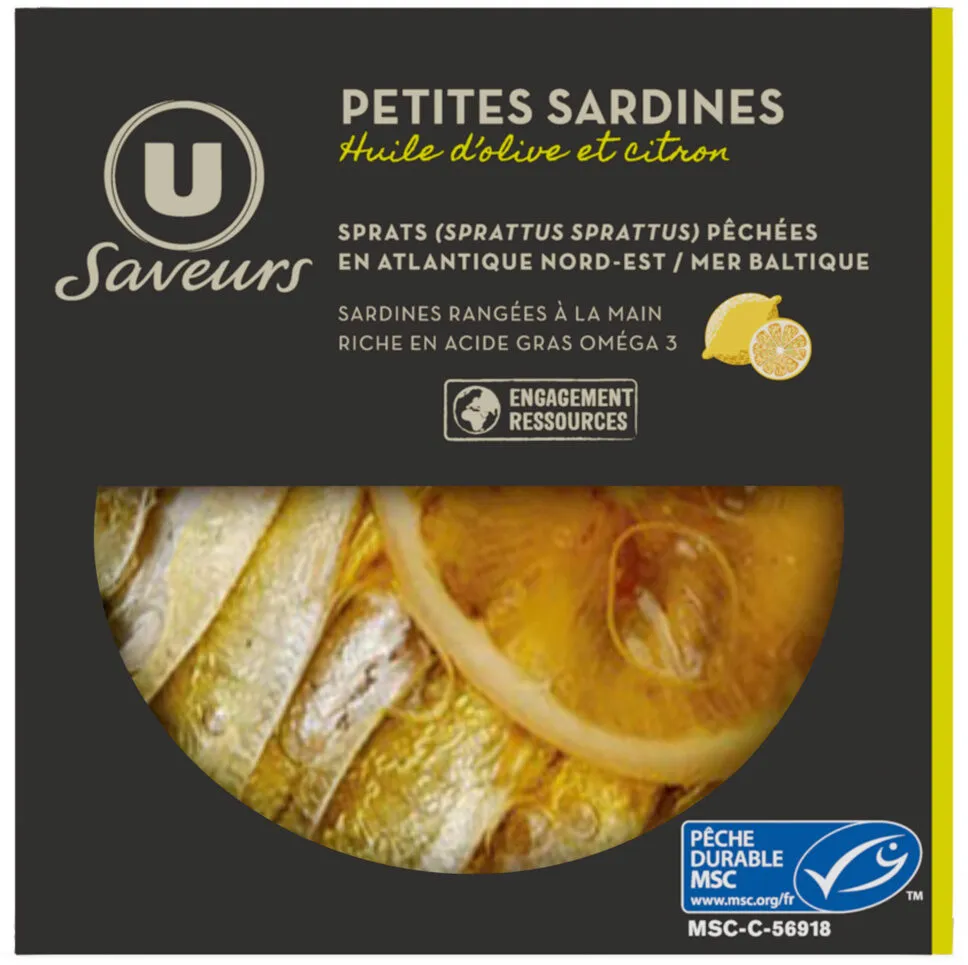 Mini sardines citron huile olive