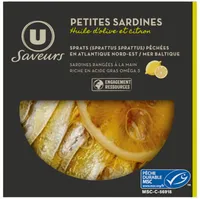 Mini sardines citron huile olive