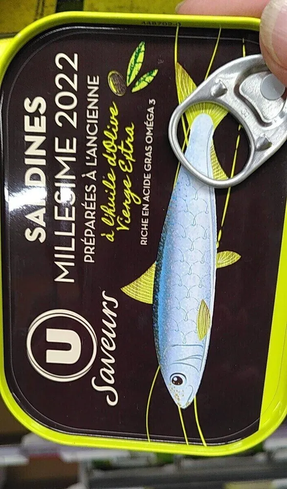 Sardines huile d'olive millésime 2022 préparées à l'ancienne