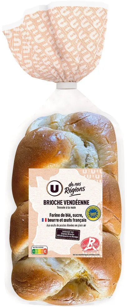Brioche Vendéenne tressée LABEL ROUGE , 500g