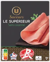 Jambon Supérieur sans couenne Label Rouge - x4 tranches, 160g