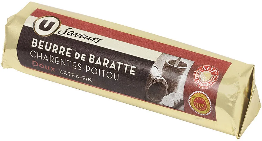 Beurre doux de baratte AOP de Charente Poitou 82%mg