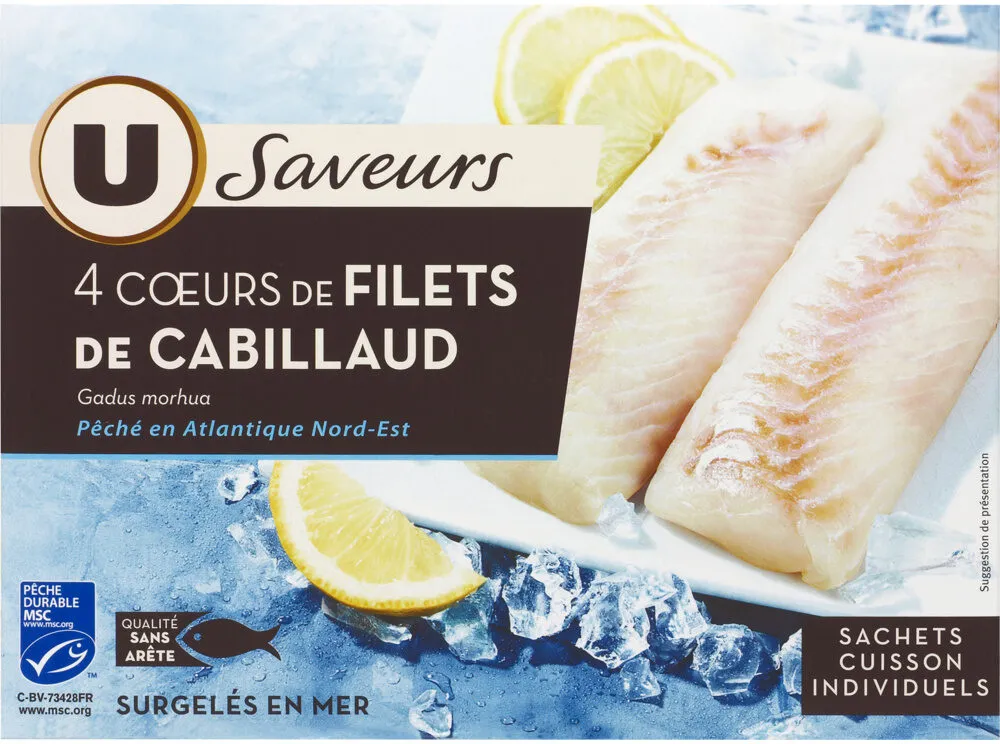 4 Cœurs de filet de cabillaud