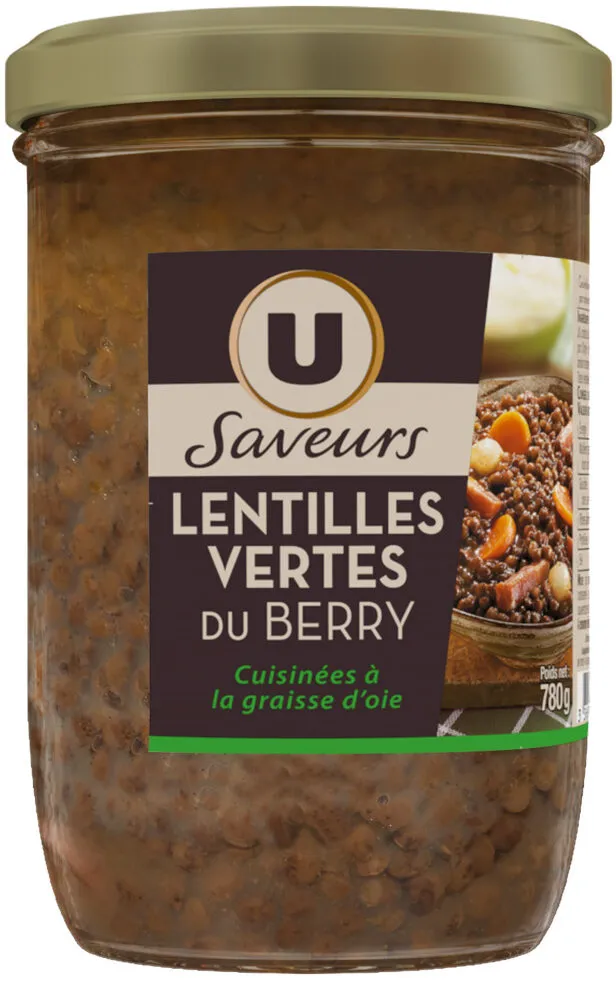 Lentilles vertes Berry cuisinées graisse d'oie