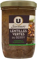 Lentilles vertes Berry cuisinées graisse d'oie