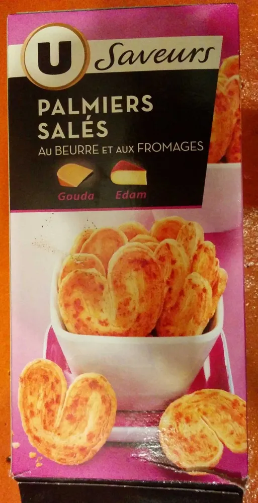 Palmiers Salés au Beurre et aux Fromages (Gouda, Edam)