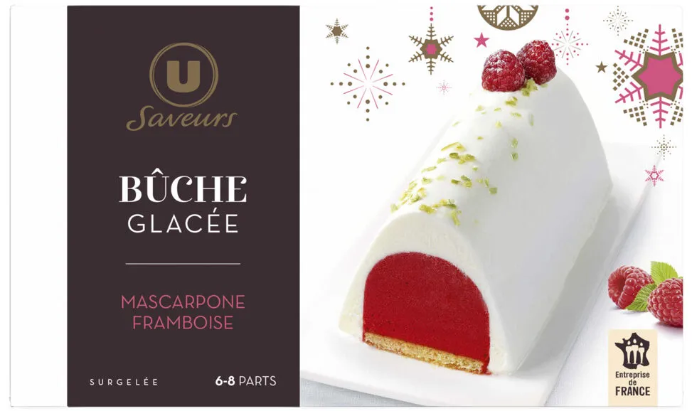 Bûche glacée mascarpone framboise Saveurs