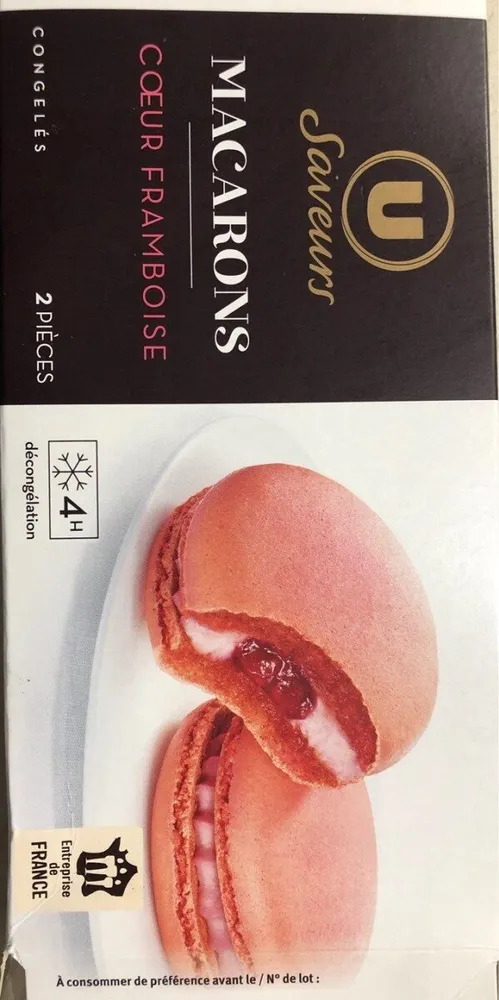 Macarons coeur framboise