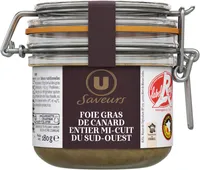 Foie gras de canard entier mi-cuit du Sud Ouest label rouge Saveur