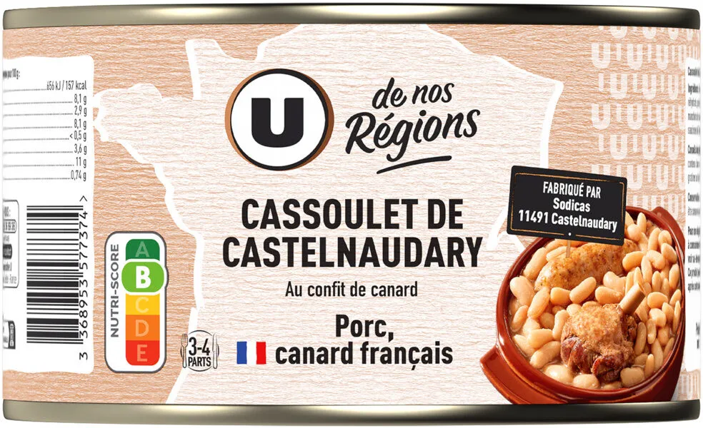 Cassoulet au confit de canard 2/1, 1500g