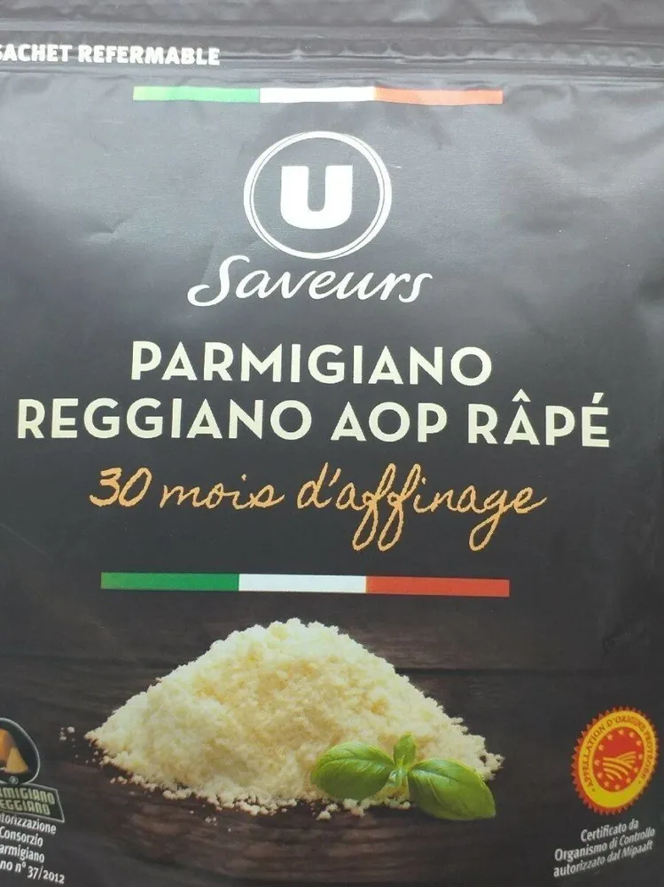 Parmigiano Reggiano AOP râpé affinage 30 mois 30%mg , 60g