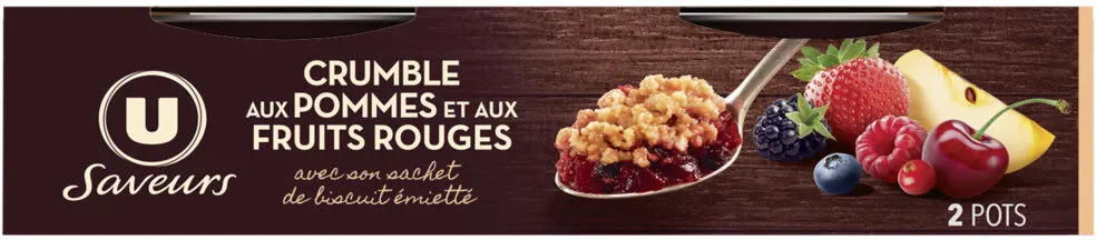 Crumble pommes fruits rouges 2x90g