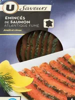 Emincés de saumon atlantique fumé. Aneth et citron