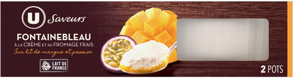 Dessert Fontainebleau sur lit de mangue passion 2x90g