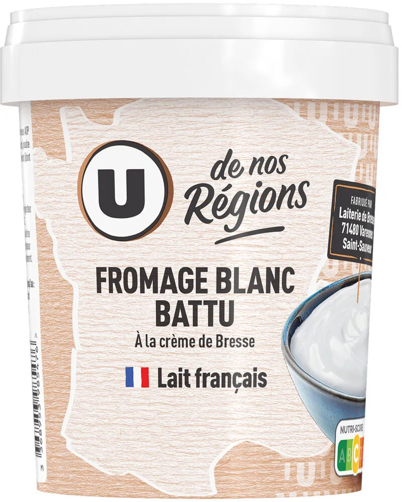 Fromage blanc battu à la crème de bresse 8%mg, 800g