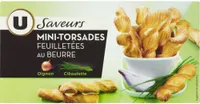 Mini feuilleté torsade oignon et ciboulette paquet de 100g