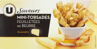 Minifeuilleté torsades beurre et fromage paquet de 100g