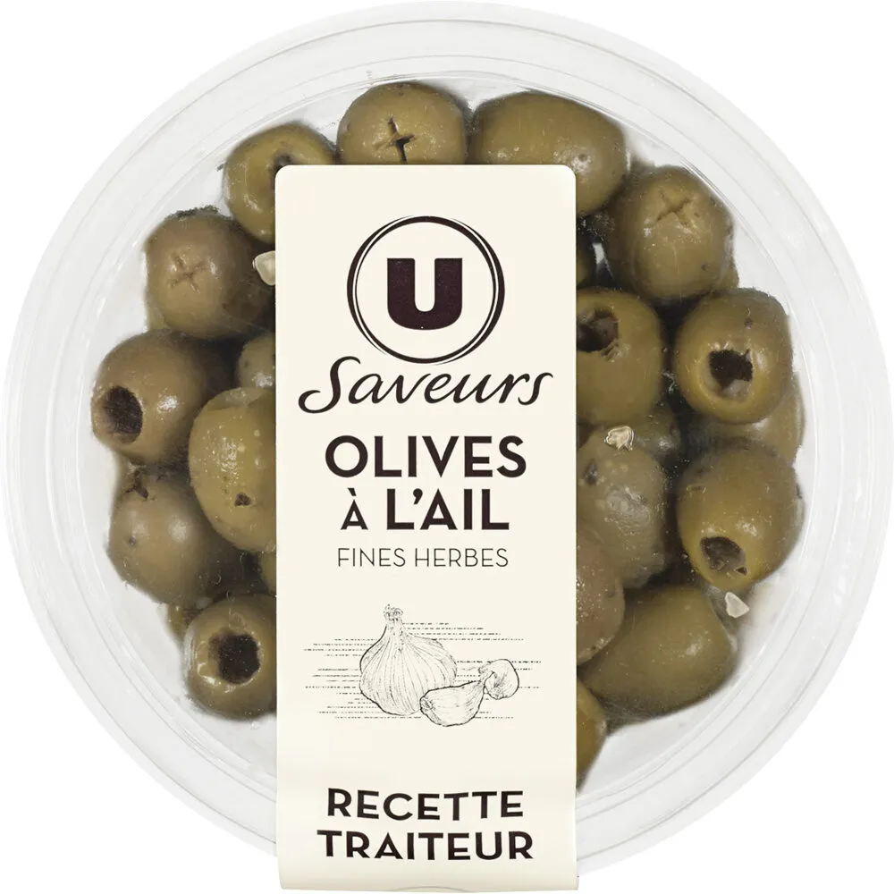 Olives vertes à l'ail 150g