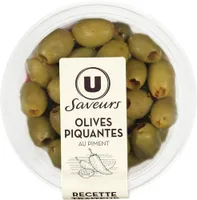 Olives vertes piquantes avec poivrons et piment 150g
