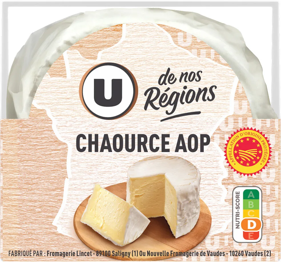 Chaource AOP au lait thermisé 22% de MG, 250g