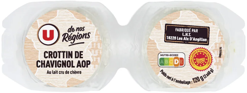 Crottin de Chavignol AOP lait cru 26%mg - 2x60g