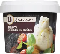 Burrata coeur de crème lait de vache pasteurisé 19% de MG
