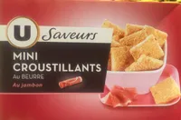 Mini croustillants au beurre au jambon