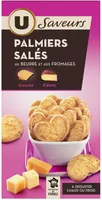 Biscuits apéritifs Palmiers salés fromage sachet de 80g