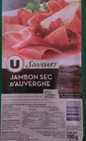 Jambon d'Auvergne IGP - x6 tranches, 100g