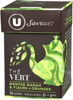 Thé vert menthe nanah et fleurs d'oranger saveurs