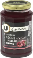Confiture extra pêches de vigne Vallée du Rhône , Pot 315g