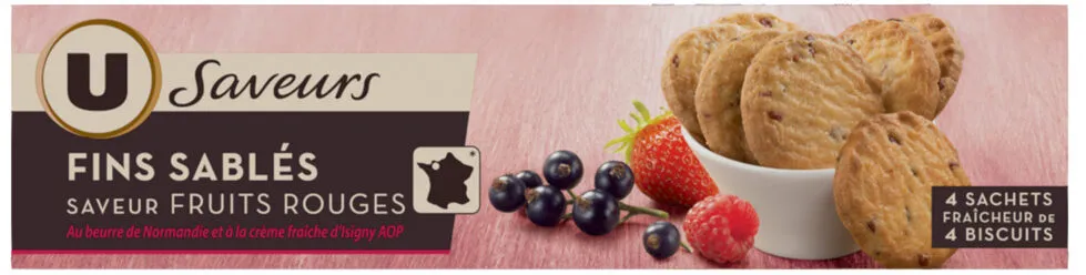 Fins sablés saveur fruits rouges