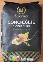 Pâtes Conchiglie 5 couleurs sachet de 500g