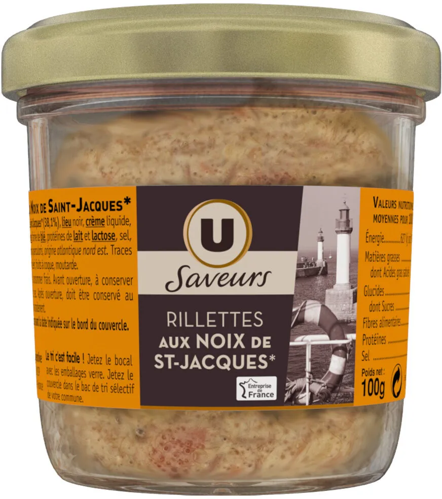 Rillettes de noix de Saint Jacques à la bretonne pot de 100g