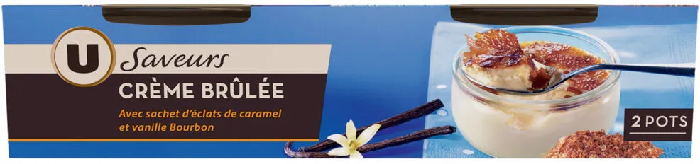 Dessert Crème Brûlée Vanille nature - 2 pots de 100g