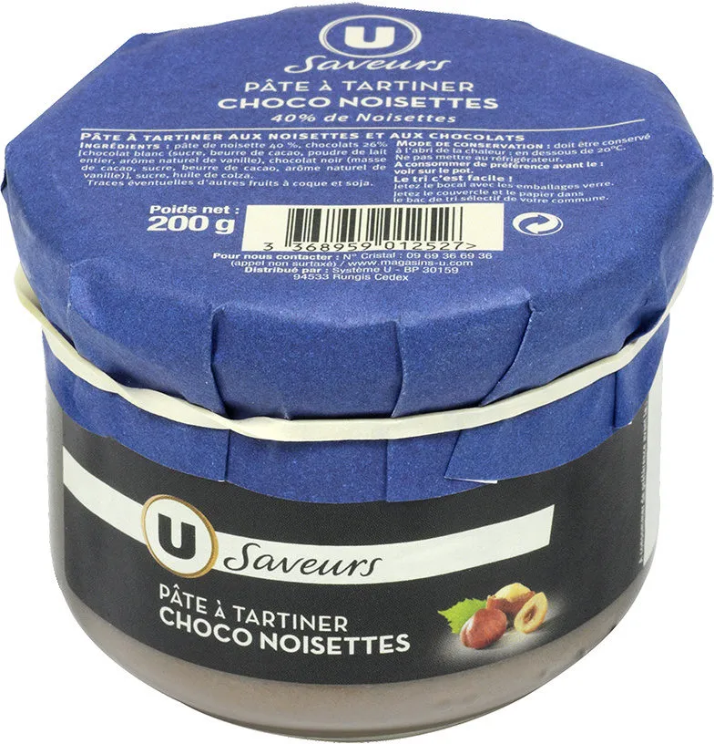 Pate à tartiner choco noisettes