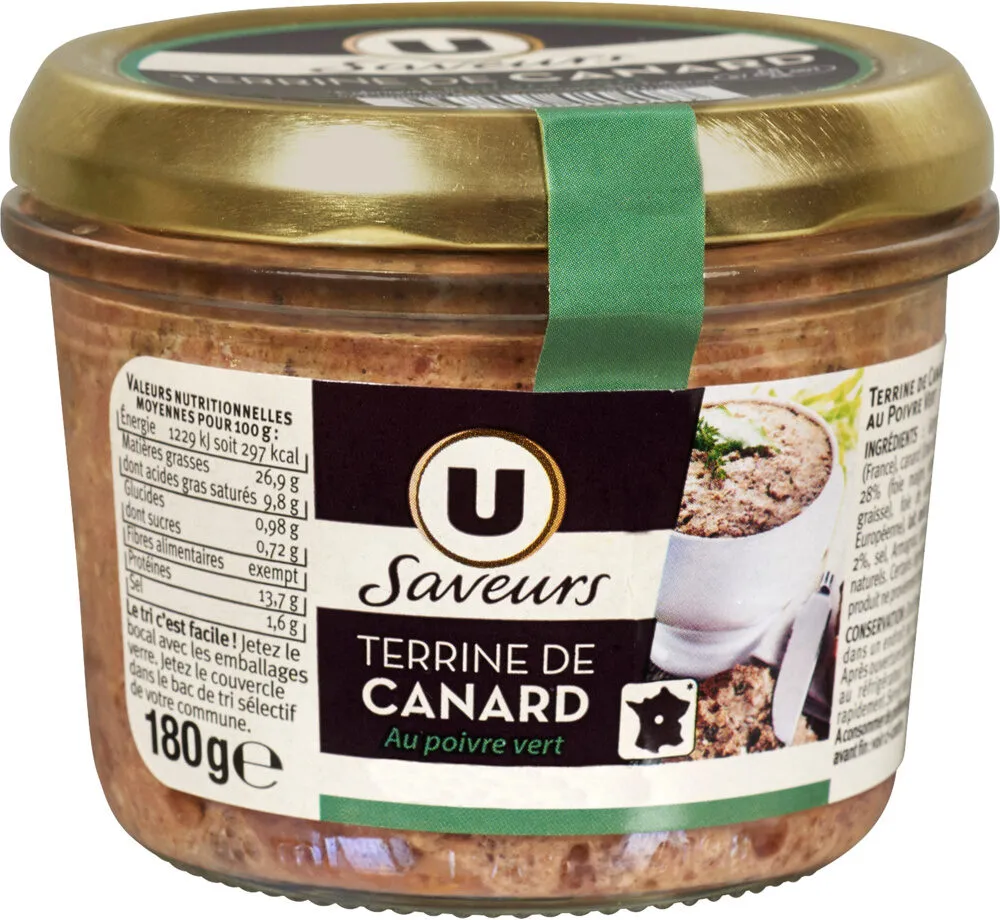 Terrine de canard au poivre vert