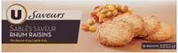 Biscuits Sablés saveur rhum raisins paquet de 120g